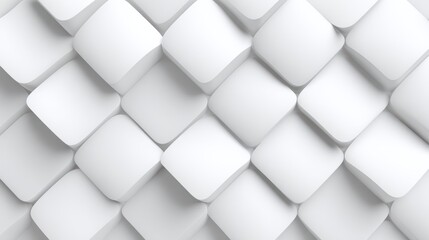 Abstract white cube pattern with depth and shadows creating a modern and minimalist design.