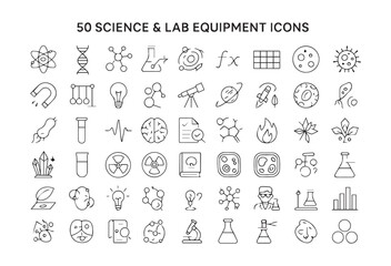 Science and Lab Equipment Icons
