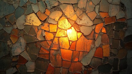 Sun-Baked Ruins at Sunset: A Cityscape of Broken Glass and Crumbling Walls -