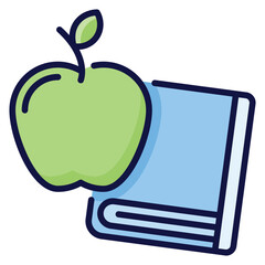 Apple With Book Icon