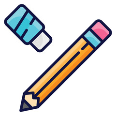 Pencil And Erase Icon