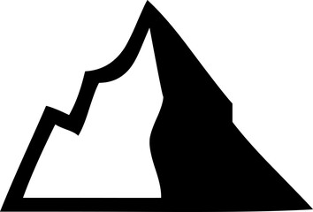 Black and White Mountain Range Silhouette. 