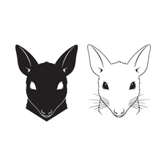 The Bandicoot Vector Creation - Simple Form - Clean Lines - Bandicoot silhouette - Bandicoot lineart - Bandicoot vector - vector set of Bandicoot

