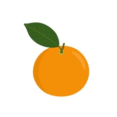 Orange with leaf illustration