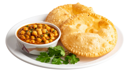 Chole bhature is a North Indian food dish. A combination of chana masala and bhatura or puri