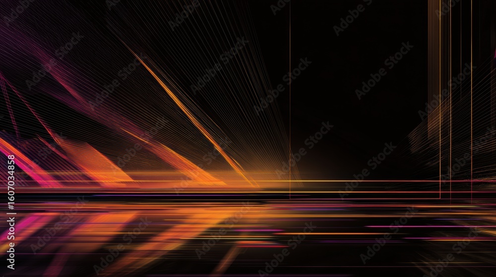 Poster vibrant and dynamic abstract lines create a sense of motion and energy, ideal for modern design proj