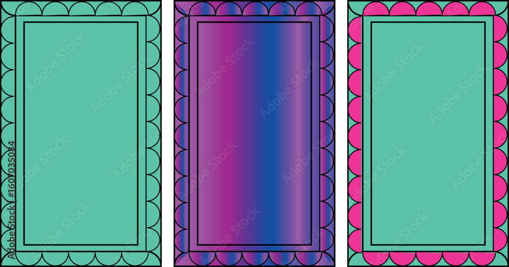 Poster elegant scalloped frames for invitations and cards create stylish presentations and add a touch of s