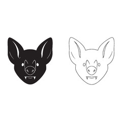 Bat Lineart Pack - Solid Fill - Detailed Drawing - Bat silhouette - Bat lineart - Bat vector - vector set of Bat

