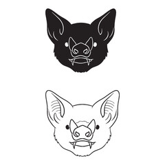 The Bat Kit - Basic Shapes - Modern Graphic - Bat silhouette - Bat lineart - Bat vector - vector set of Bat

