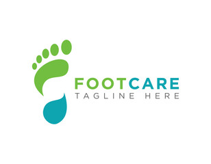 Modern foot care logo, vector illustration