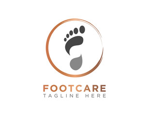 Modern foot care logo, vector illustration