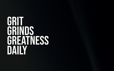 Inspirational message promoting perseverance and achievement, set against a minimalist black gradient, ideal for motivation contexts.