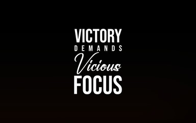 Motivational quote displayed prominently in bright font on a dark background, inspiring determination, focus, and success.
