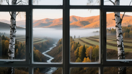 Enchanting scenery outside the window