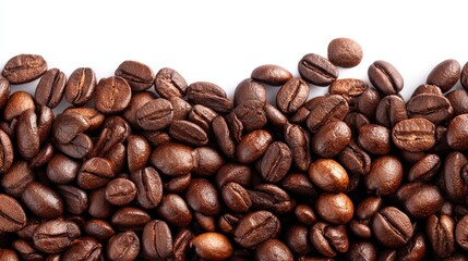 Fototapeta premium Roasted Coffee Beans - Dark Roast, Aroma, Beverage - background food