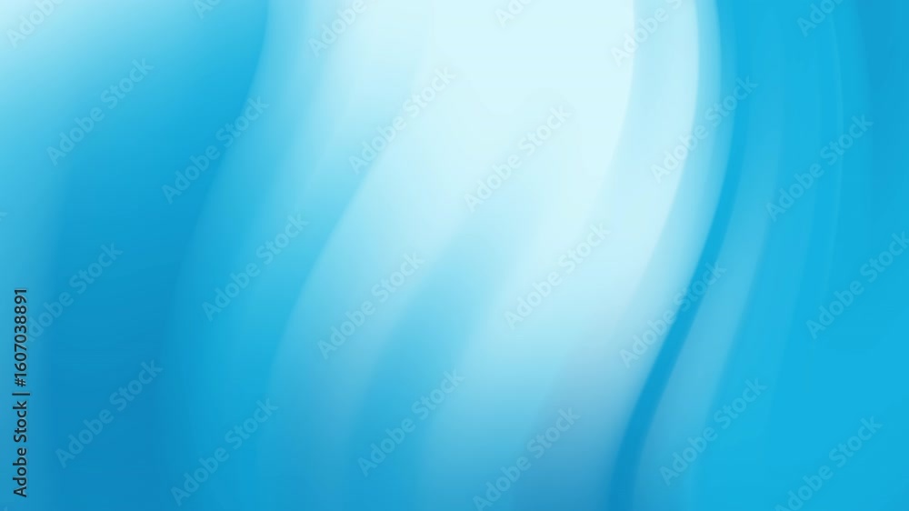 Poster abstract animation of light blue flowing waves. soft lighting creates a calming mood. perfect for ba