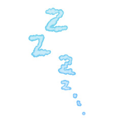 Blue watercolor sleep snoring effect