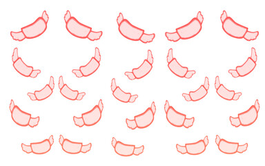Red watercolor flying money pattern