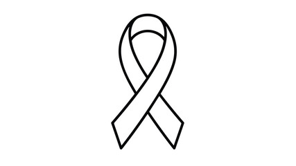 Awareness Ribbon, Symbol of Hope, Health Campaign, Illustration, Minimalist Design, Clean View, Charity Concept - World AIDS Day