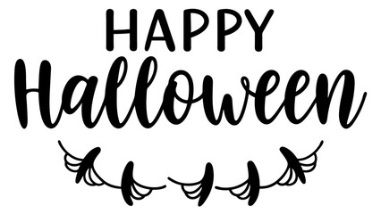 Happy Halloween Text Vector