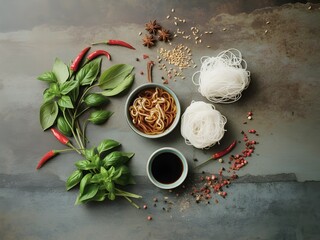 Varied food carbohydrates protein vegetables fruits dairy legumes on wood