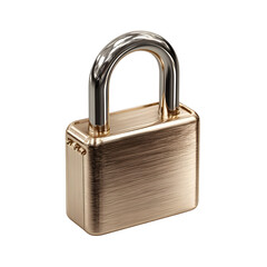 Fototapeta premium Golden padlock security, personal finance protection, secure business with privacy