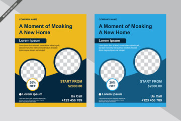 Real Estate Advertising Flyers: Dynamic promotional flyers showcasing the allure of new homes, offering a clean and modern aesthetic, ideal for engaging potential buyers and driving sales.