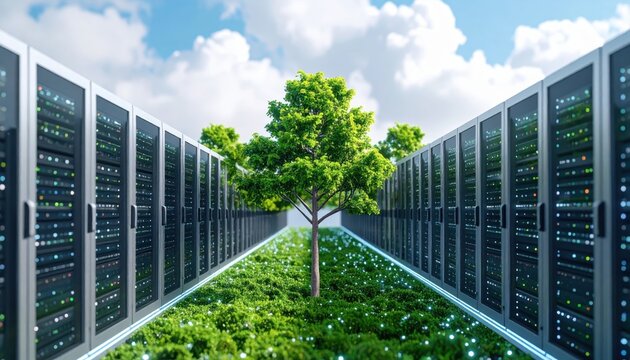 Sustainable Data Center: Servers, Greenery, and Sky, a vision of eco-friendly technology