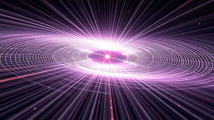 Fototapeta premium Concentric magnetic field lines of pure light warping space around a laser beam.