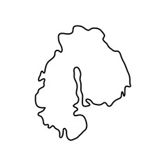 Mount desert island map vector outline template