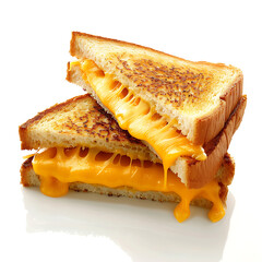Golden Grilled Cheese Sandwich with Melted Cheese