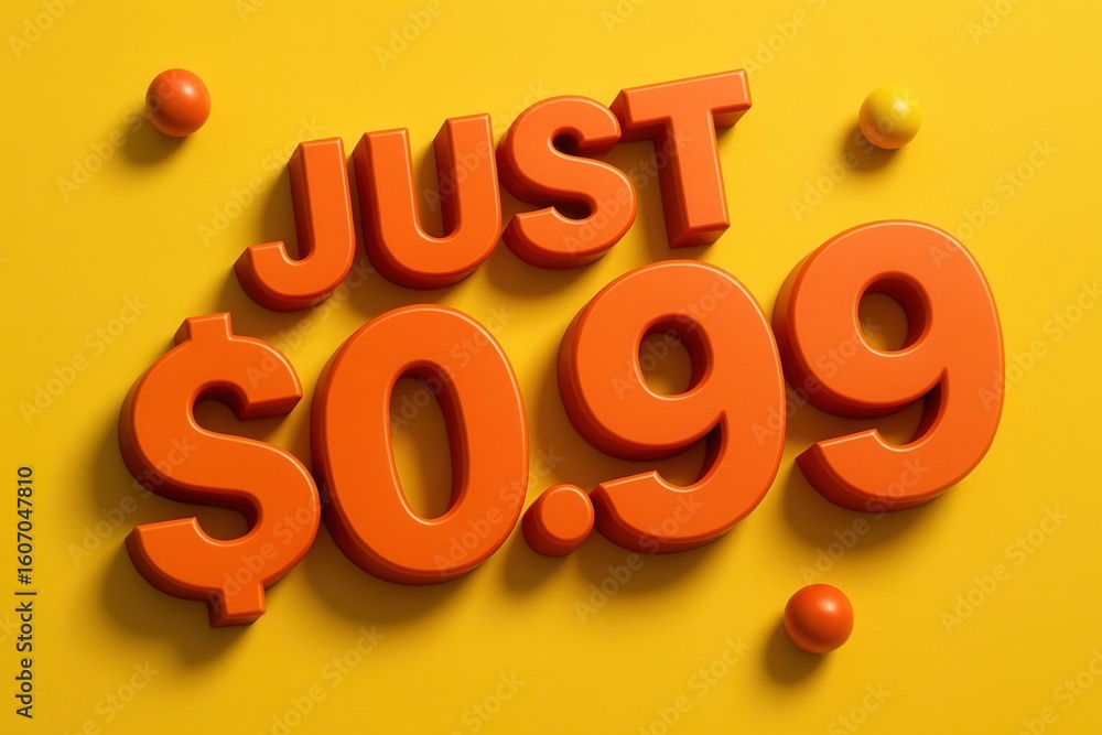 Poster bold orange text on a vibrant yellow background displaying 