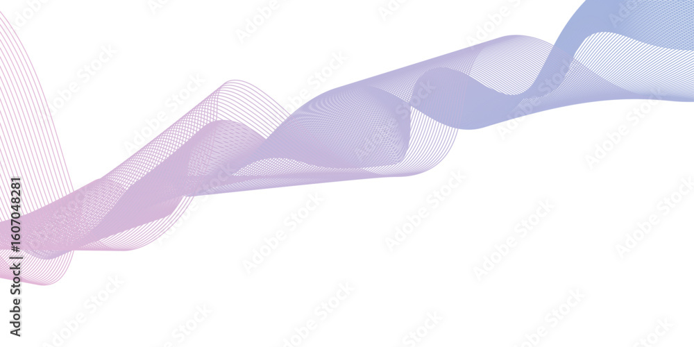 Fototapete modern glowing wavy lines with technology connection concept. abstract technology lines mesh backgro