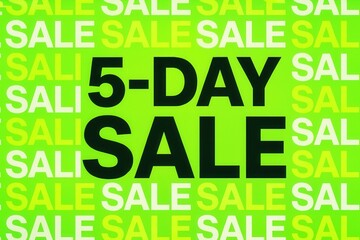 Fototapeta premium Bright green promotional graphic featuring the phrase 