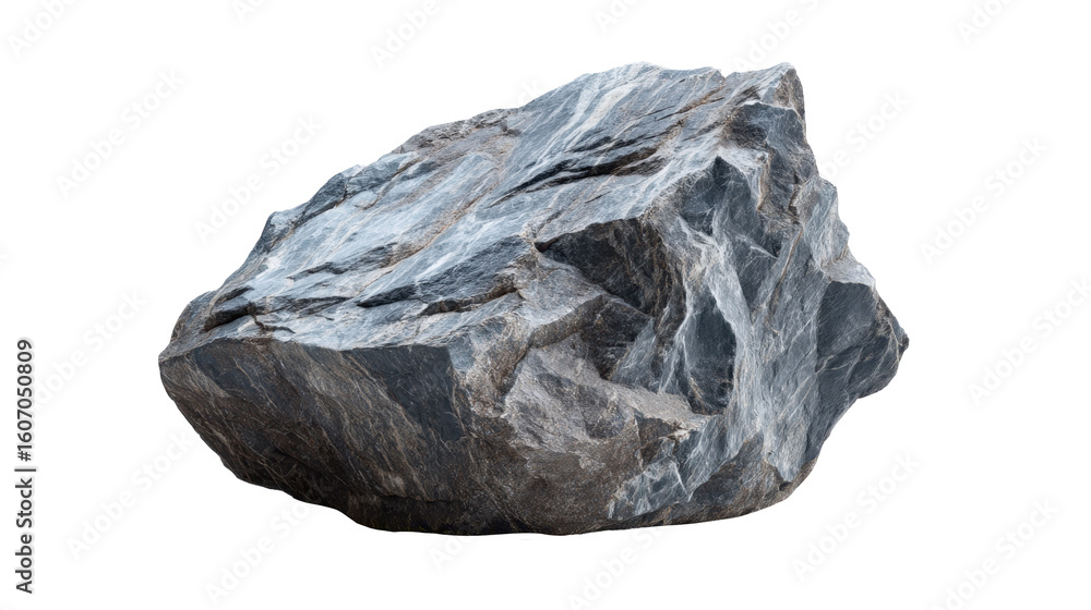 Aufkleber granite rock isolated on transparent background, featuring intricate textures and patterns, suitable
