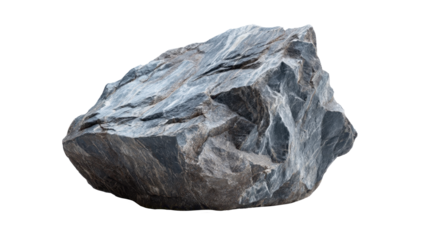 Granite rock isolated on transparent background, featuring intricate textures and patterns, suitable for various design and compositing purposes