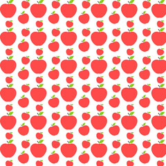 Red apple pattern. Vector illustration	
