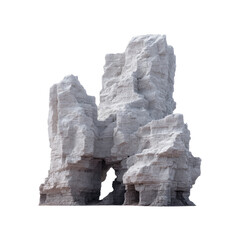 Majestic Rock Formation in Natural Landscape Surrounded by Clear Sky and Scenic Views of Nature's Beauty