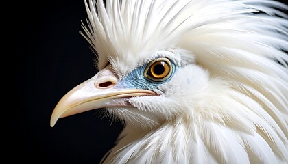 Fototapeta premium Close-up profile of a white bird