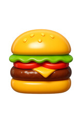 Burger Stack 3D Food Transparent Background