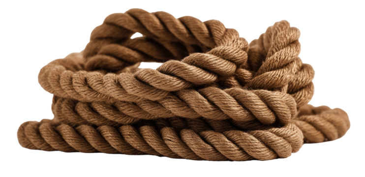 Tangle of light brown rope