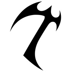 Simple axe logo silhouette