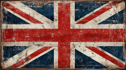 Fototapeta premium Vintage British Flag Made of Wood. Britain. Europe. Background. Wallpaper.
