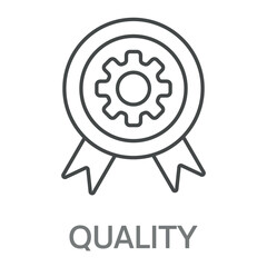Quality Line Icon, Simple Style Design Outline Symbol Illustration, Editable Stroke For Logos And More
