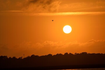 Obraz premium sunset over the river Florida.