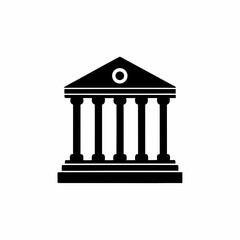 creative details Greek Temple Icon Vector Illustration
