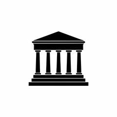 Obraz premium creative details Greek Temple Icon Vector Illustration