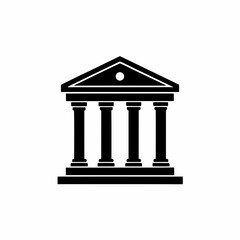 Obraz premium creative details Greek Temple Icon Vector Illustration