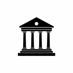Obraz premium creative details Greek Temple Icon Vector Illustration
