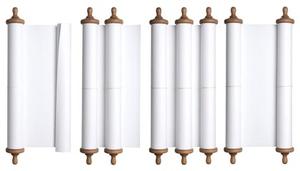 Scrolls of blank white parchment